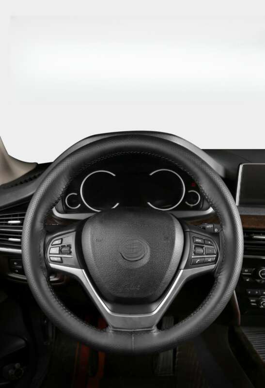 Hand Sewn Made Of Leather, Sweat Wicking, Breathable, And Anti Slip, All Season Universal Car Steering Wheel Leather_autovado.com