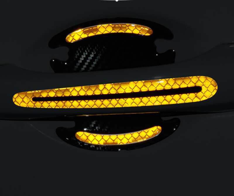 Car Anti-collision Strip, Door Bowl Handle Protection Paint Scratch, Carbon Fiber Grain Reflective Car Sticker, Adhesive_autovado.com