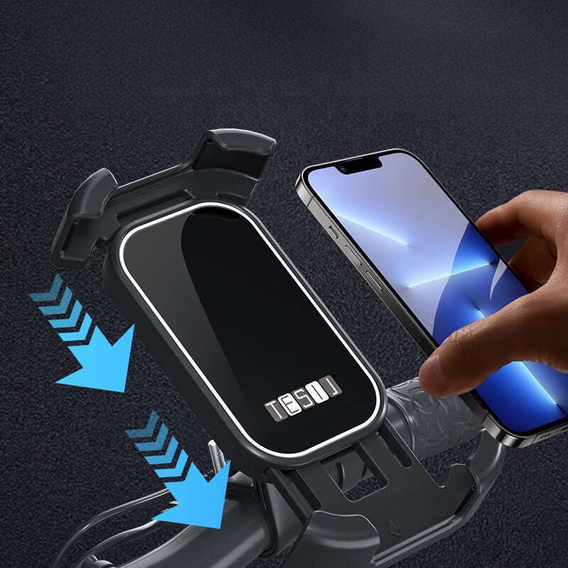 Mobile Motorcycle, Electric Bike, Holder, Rider Shock-absorbing Aluminum Outdoor Mobile Phone Holder_autovado.com