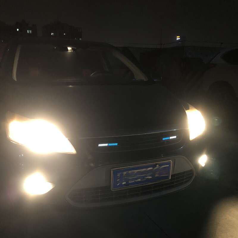 12V 36LED Car Luminous Grille Sedan Pickup Truck Front Face Daytime Running Lights, Exterior Decoration, Atmosphere_autovado.com