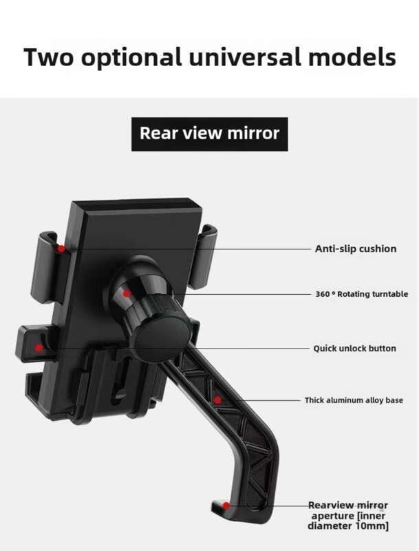 Mobile Motorcycle, Electric Bike, Holder, Rider Shock-absorbing Aluminum Outdoor Mobile Phone Holder_autovado.com