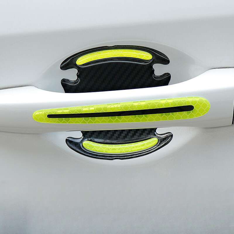 Car Anti-collision Strip, Door Bowl Handle Protection Paint Scratch, Carbon Fiber Grain Reflective Car Sticker, Adhesive_autovado.com