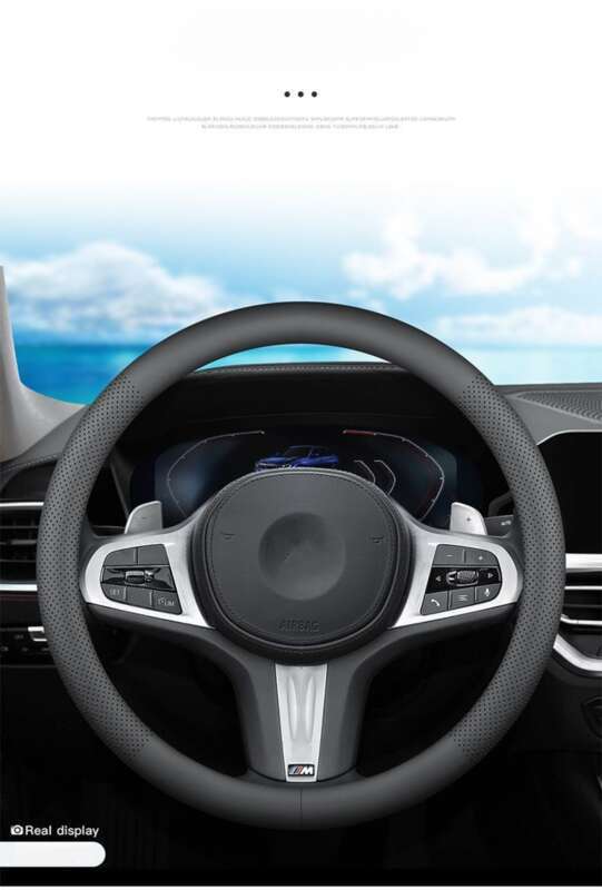 Four Season Universal Perforated Breathable Sweat Absorbing Spring Comfortable Nappa Leather Protective For Car Steering_autovado.com