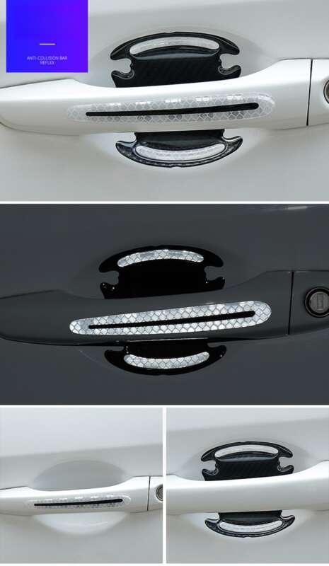 Car Anti-collision Strip, Door Bowl Handle Protection Paint Scratch, Carbon Fiber Grain Reflective Car Sticker, Adhesive_autovado.com
